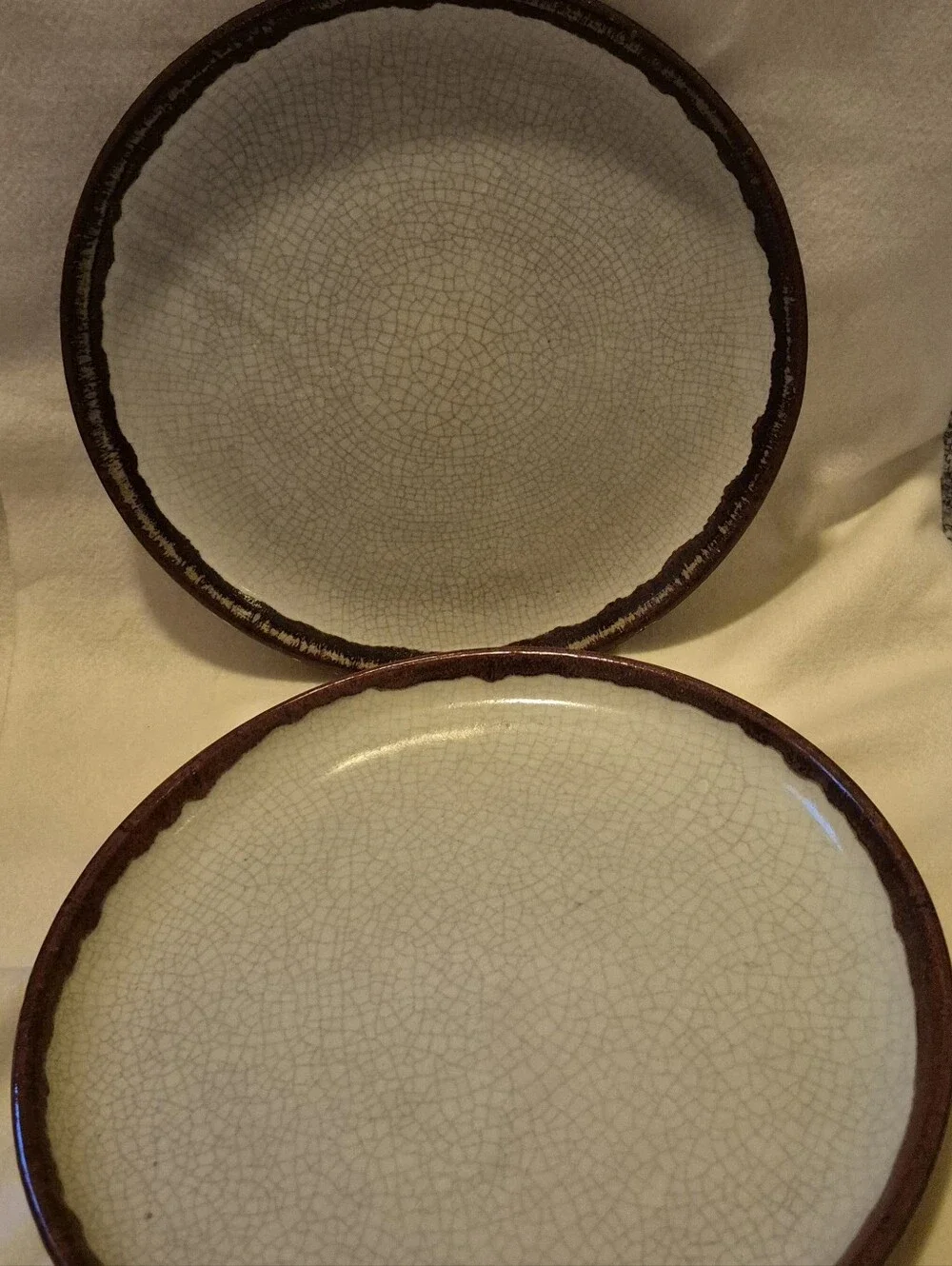 Vintage Retired Pier 1 Charger Platter From The Crackle Line set of two
